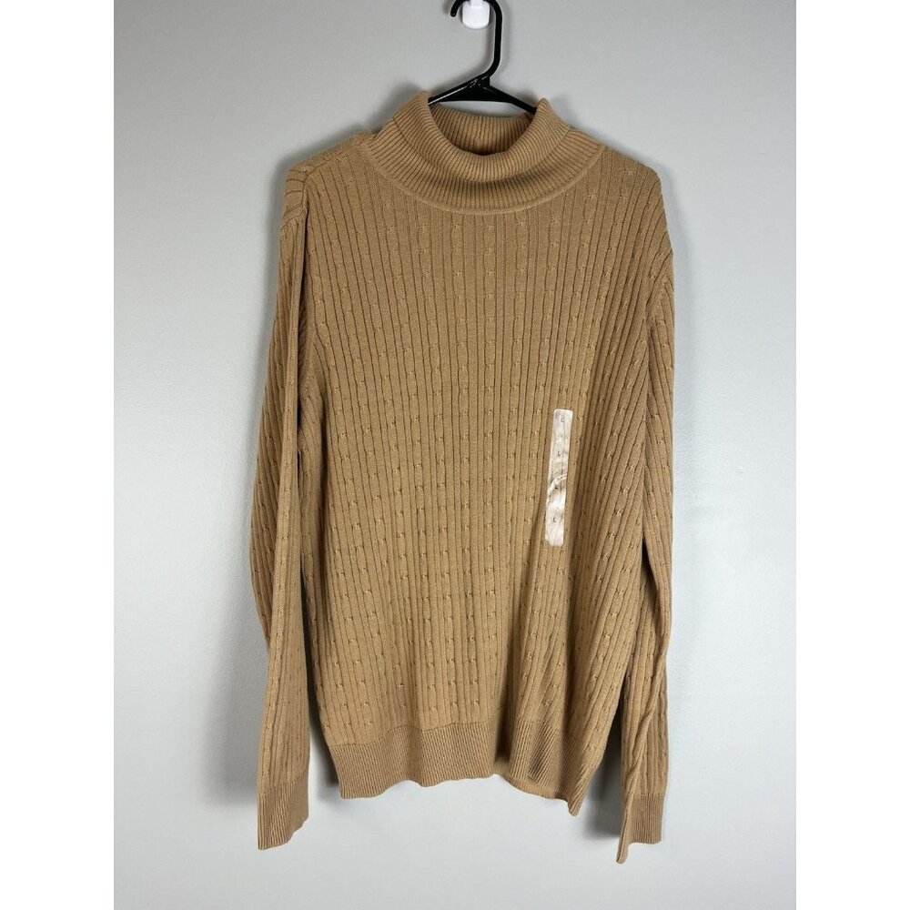 Kim Rodgers Tan‎ Turtleneck Sweater Womens Large